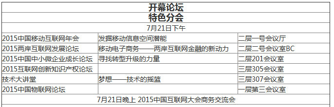 2015年中国互联网大会：未来5至10年 移动互联将引领互联网+