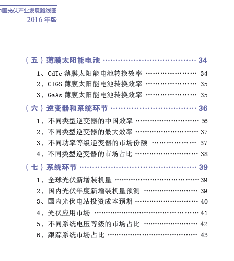 中国光伏产业发展路线图（2016年版）