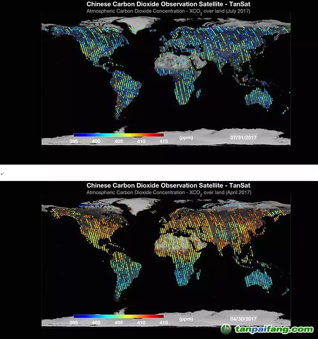 探测“地球的呼吸”：中国碳卫星首幅全球陆表大气二氧化碳分布图