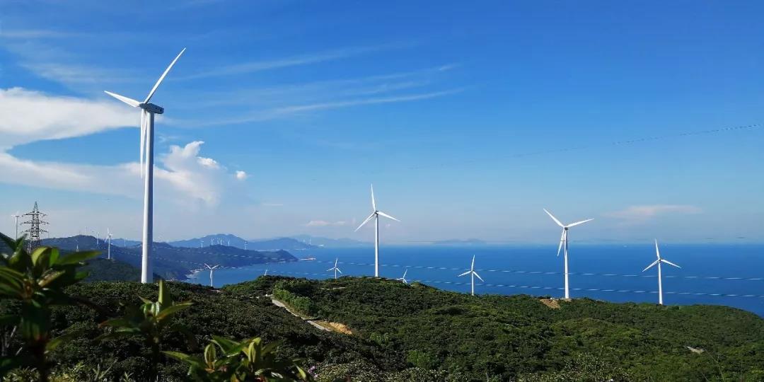 最美海岛风电场上风电场