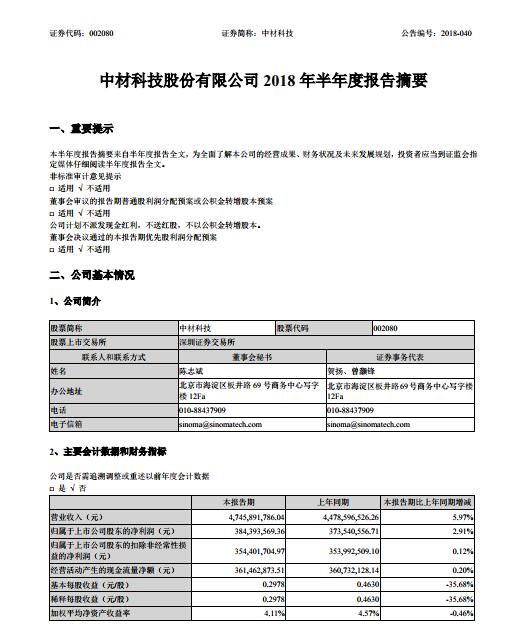 中材叶片上半年业绩出炉：销售风电叶片1338MW 营收8.47亿元